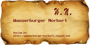 Wasserburger Norbert névjegykártya
